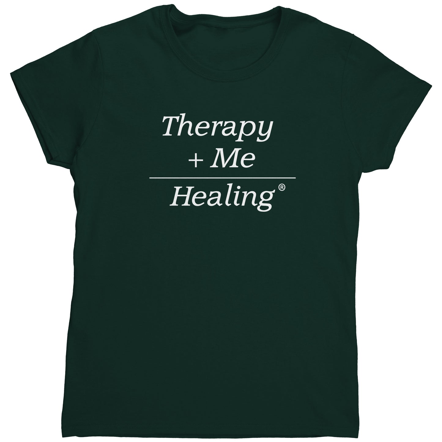 Therapy Plus Me Equals Healing (MATH) Women's T-shirt