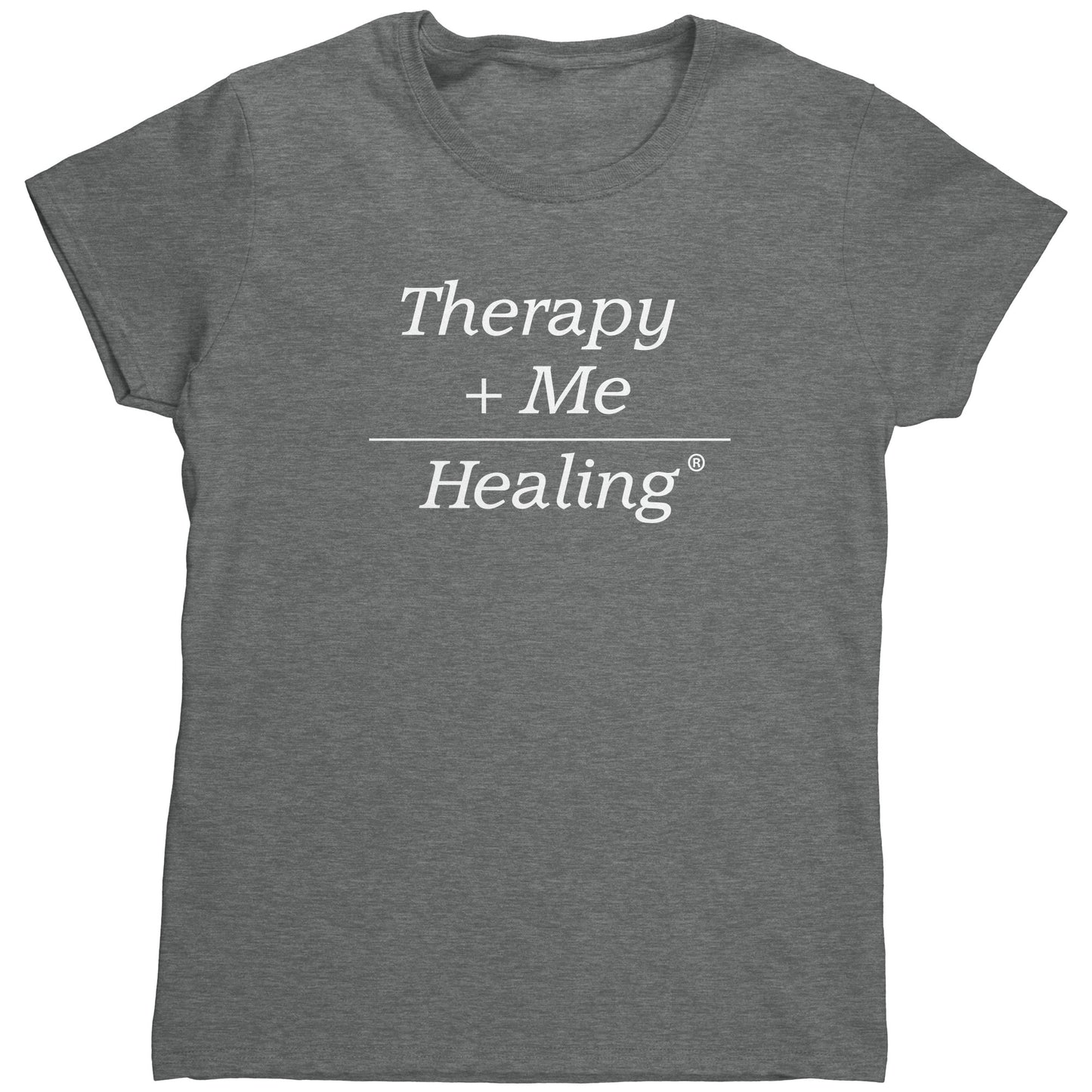 Therapy Plus Me Equals Healing (MATH) Women's T-shirt
