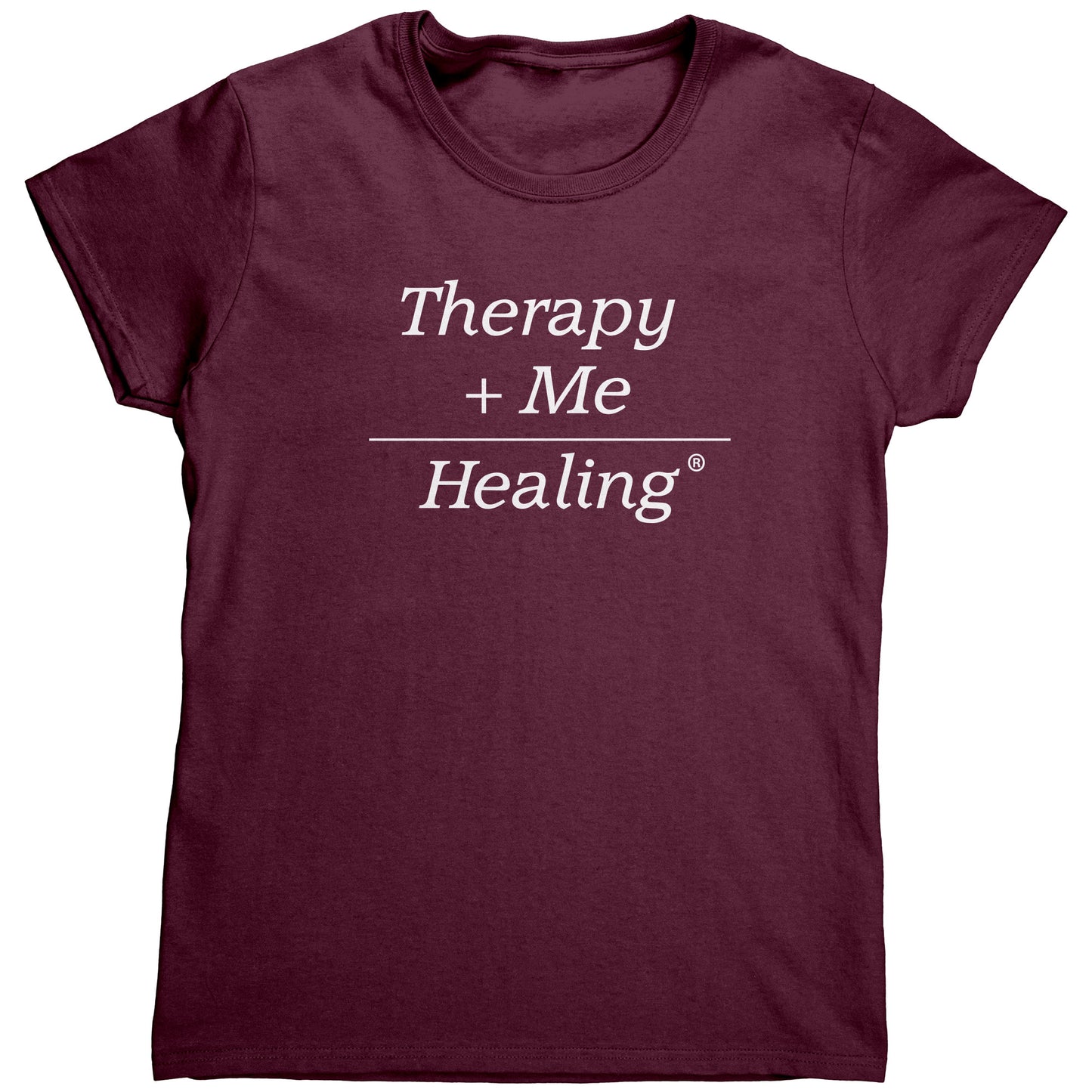 Therapy Plus Me Equals Healing (MATH) Women's T-shirt