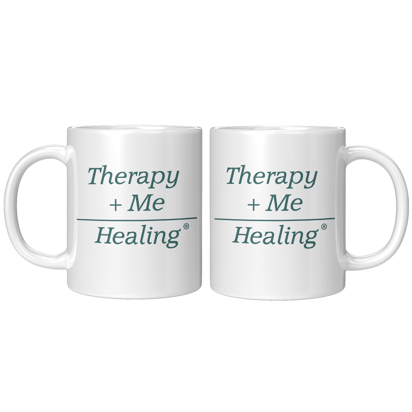 Therapy Plus Me Equals Healing Math Mug