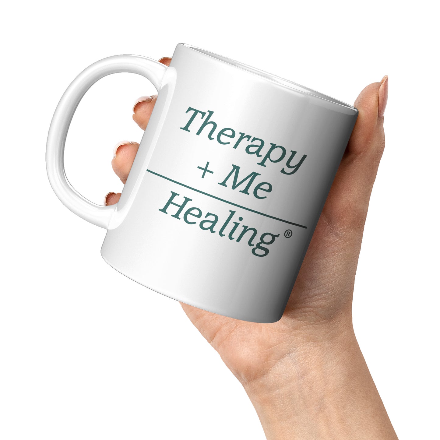 Therapy Plus Me Equals Healing Math Mug
