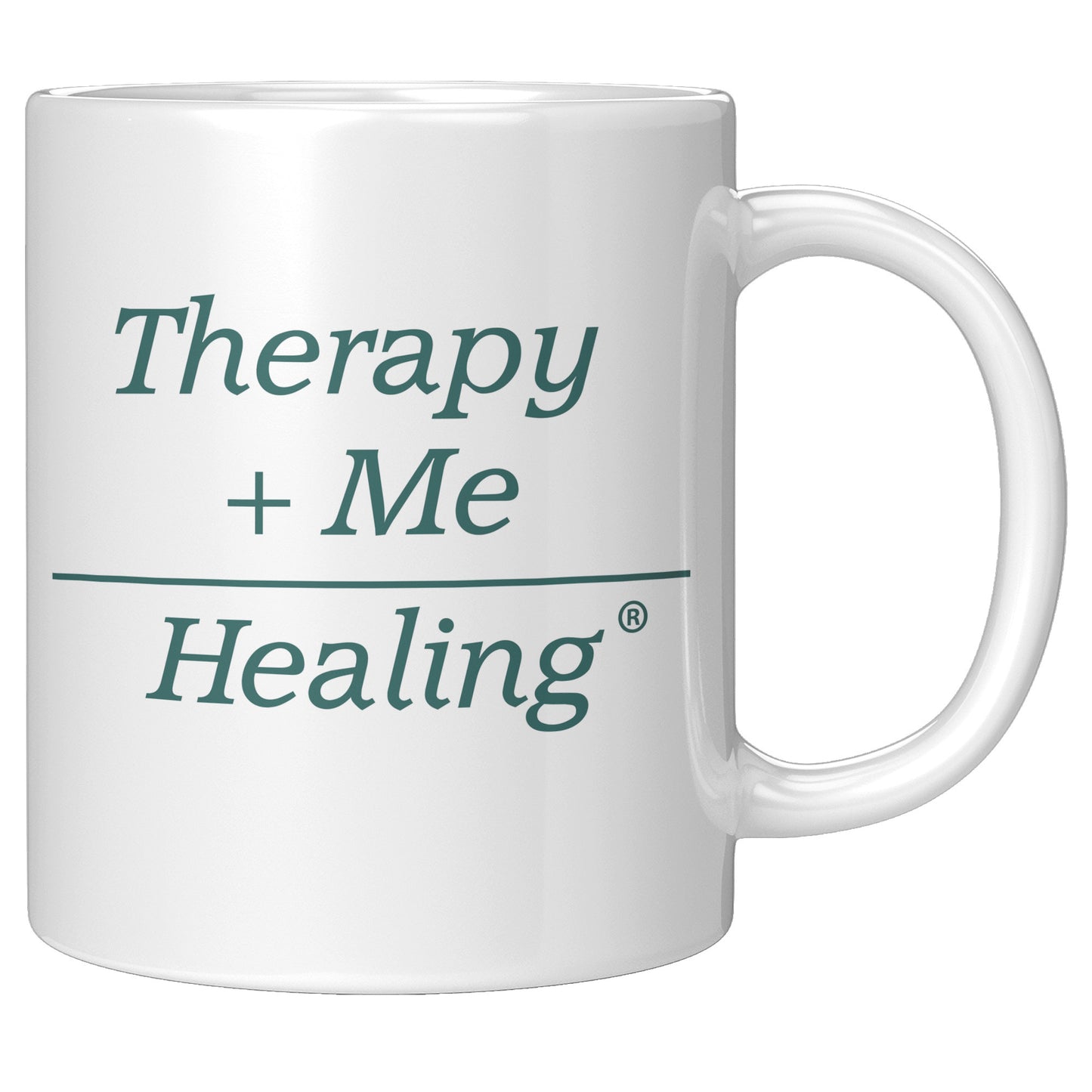Therapy Plus Me Equals Healing Math Mug