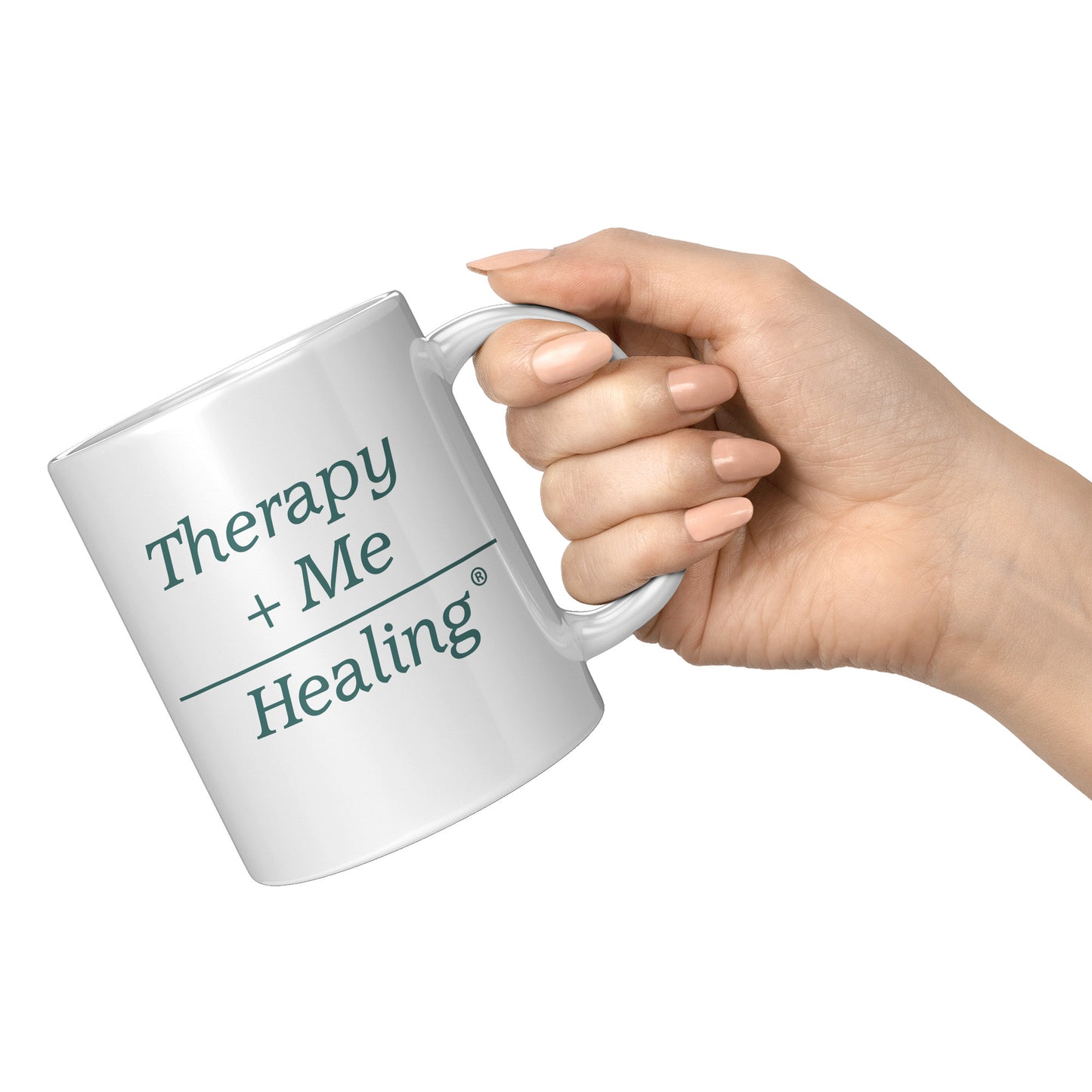 Therapy Plus Me Equals Healing Math Mug