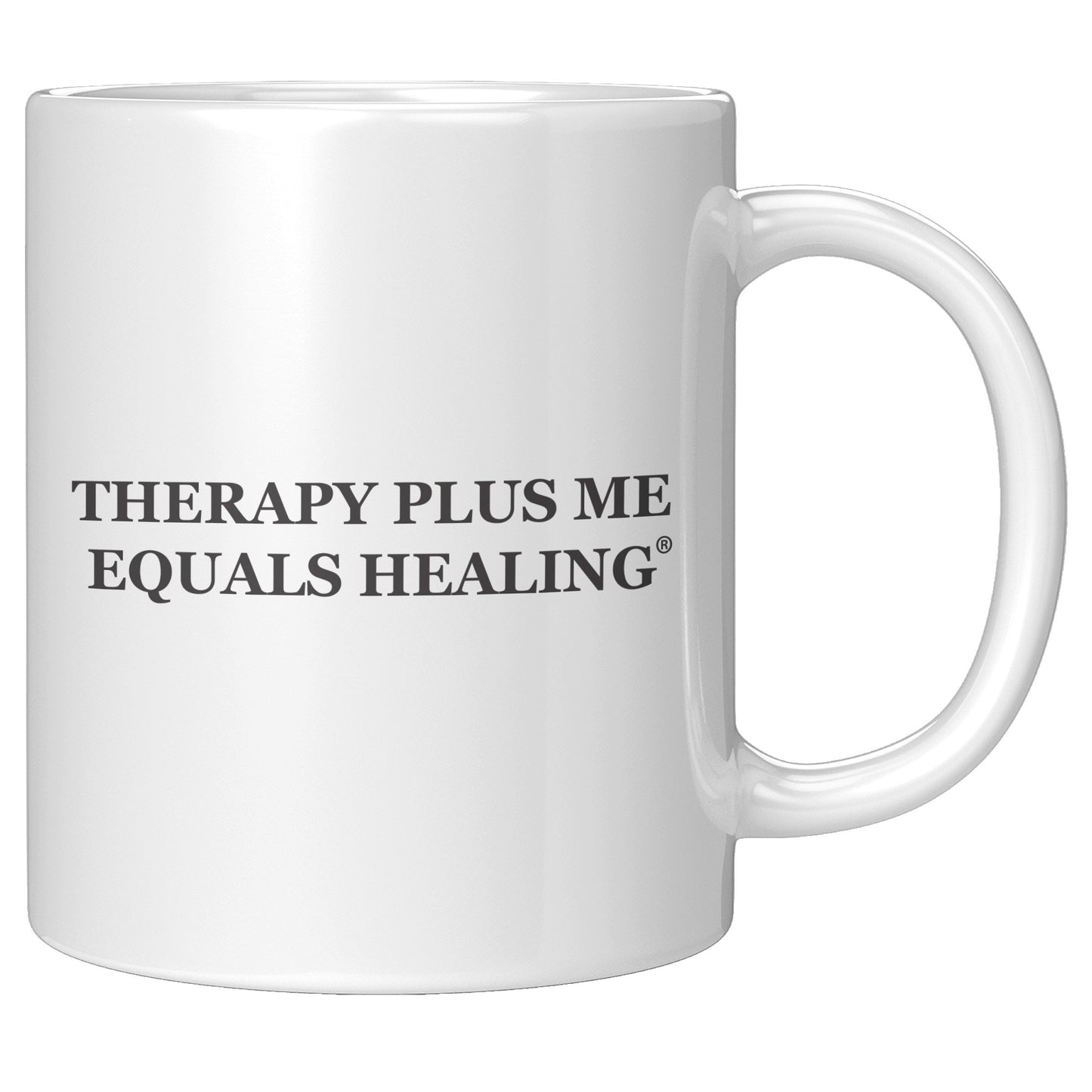 Therapy Plus Me Equals Healing (WORDS) Mug