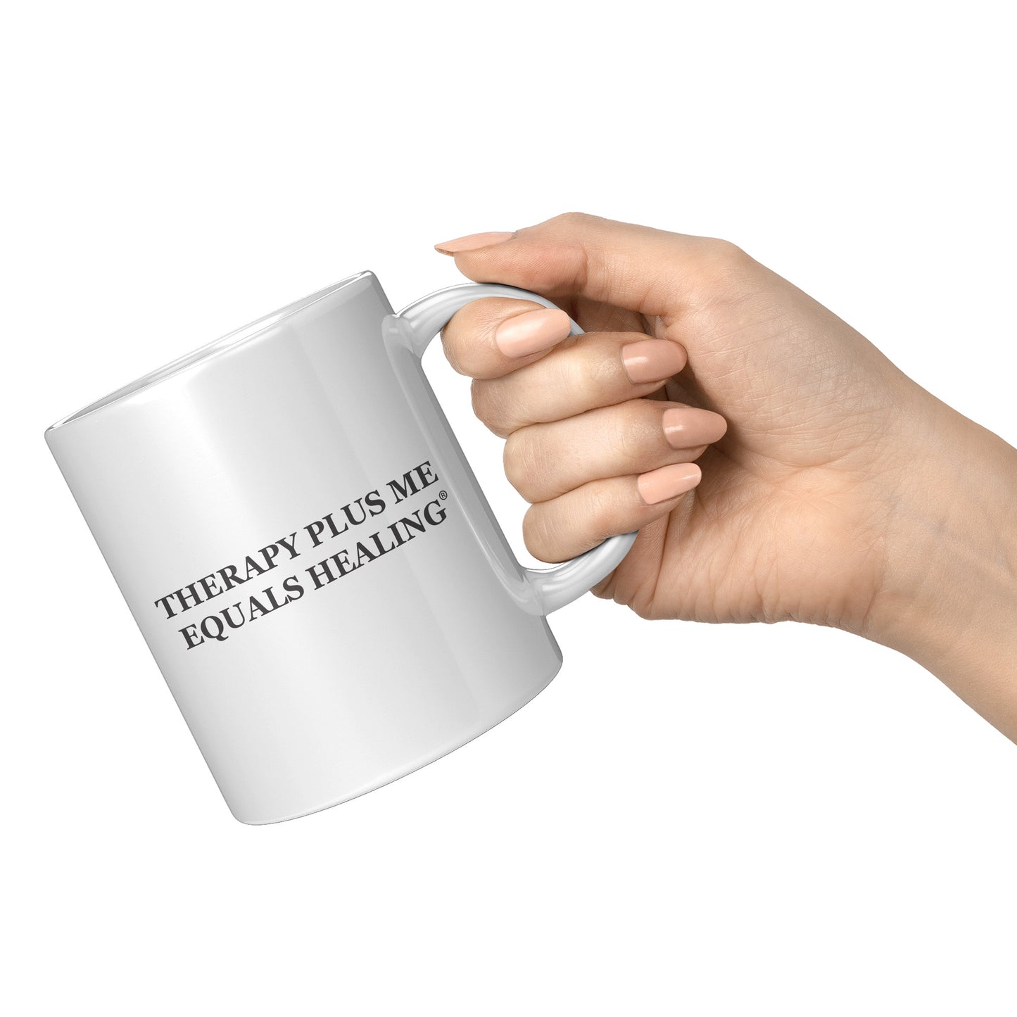 Therapy Plus Me Equals Healing (WORDS) Mug