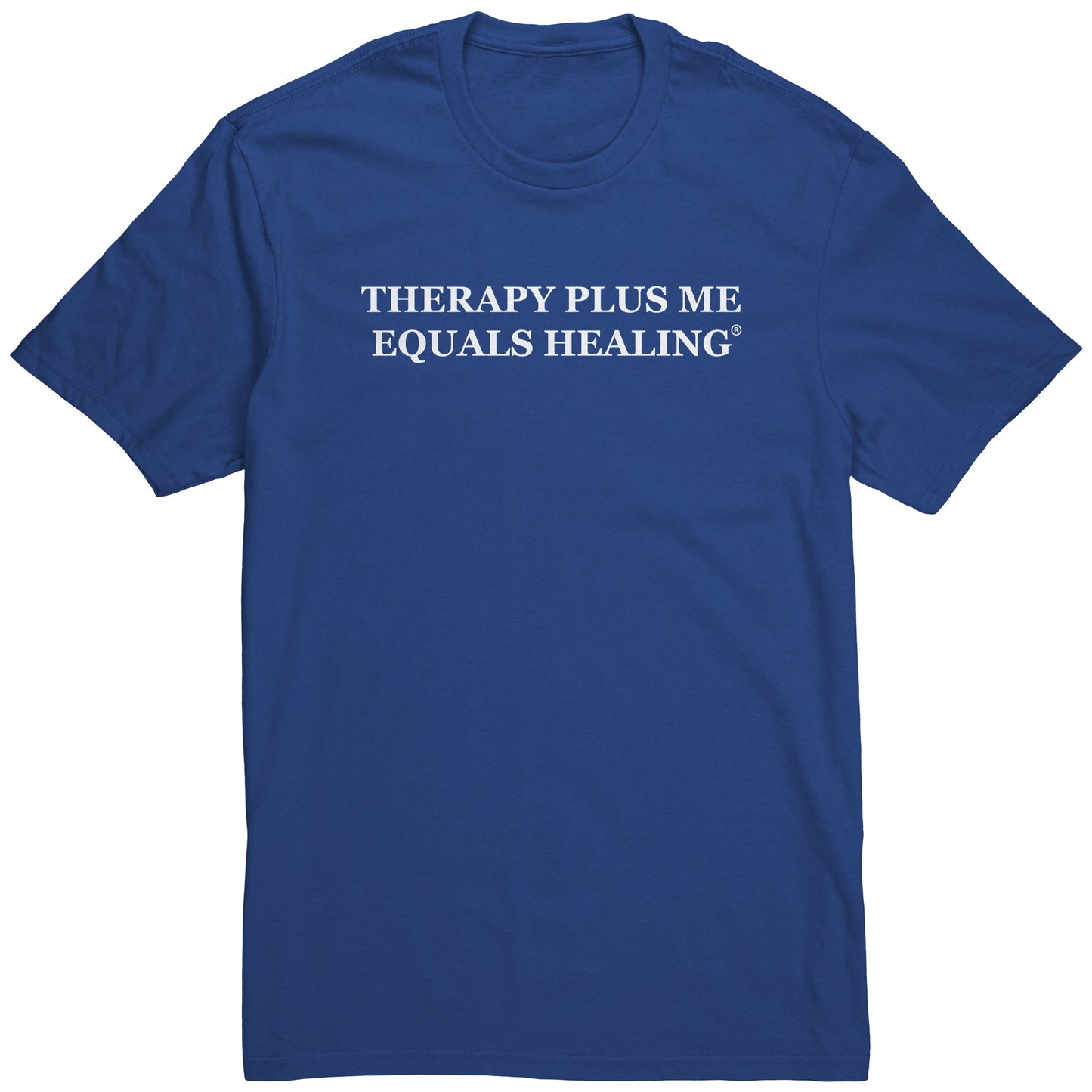 Therapy Plus Me Equals Healing (WORDS) Men's T-shirt