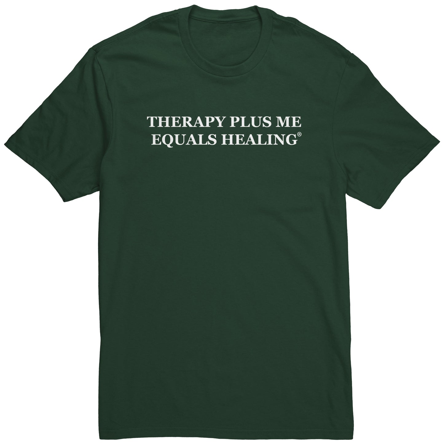 Therapy Plus Me Equals Healing (WORDS) Men's T-shirt
