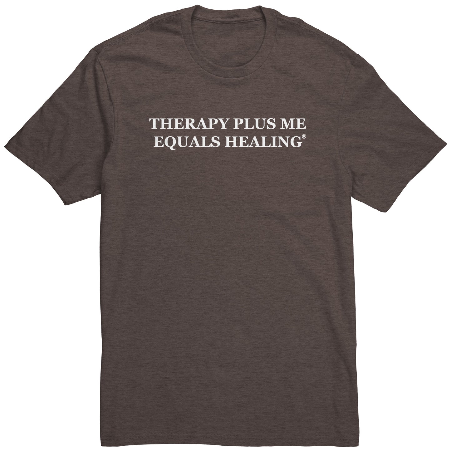 Therapy Plus Me Equals Healing (WORDS) Men's T-shirt