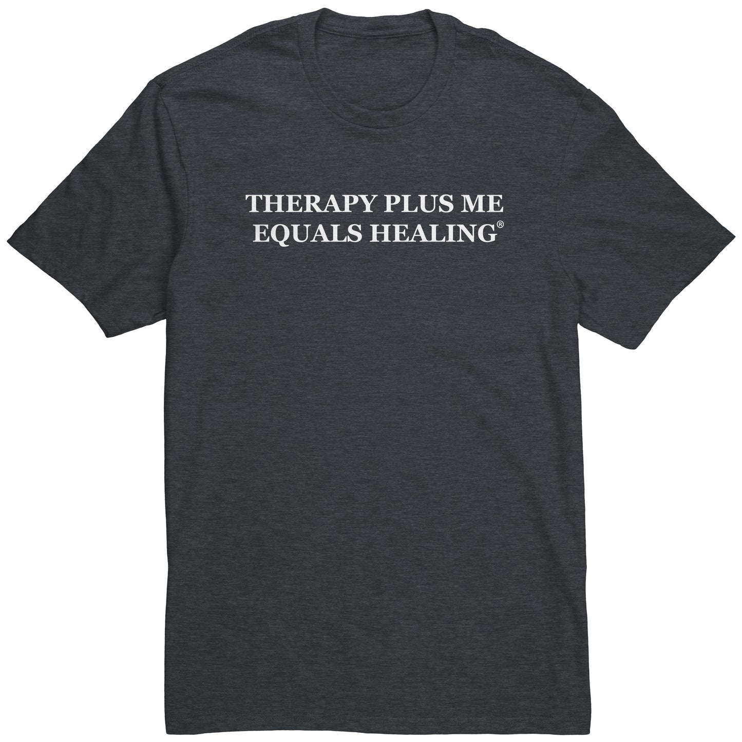 Therapy Plus Me Equals Healing (WORDS) Men's T-shirt