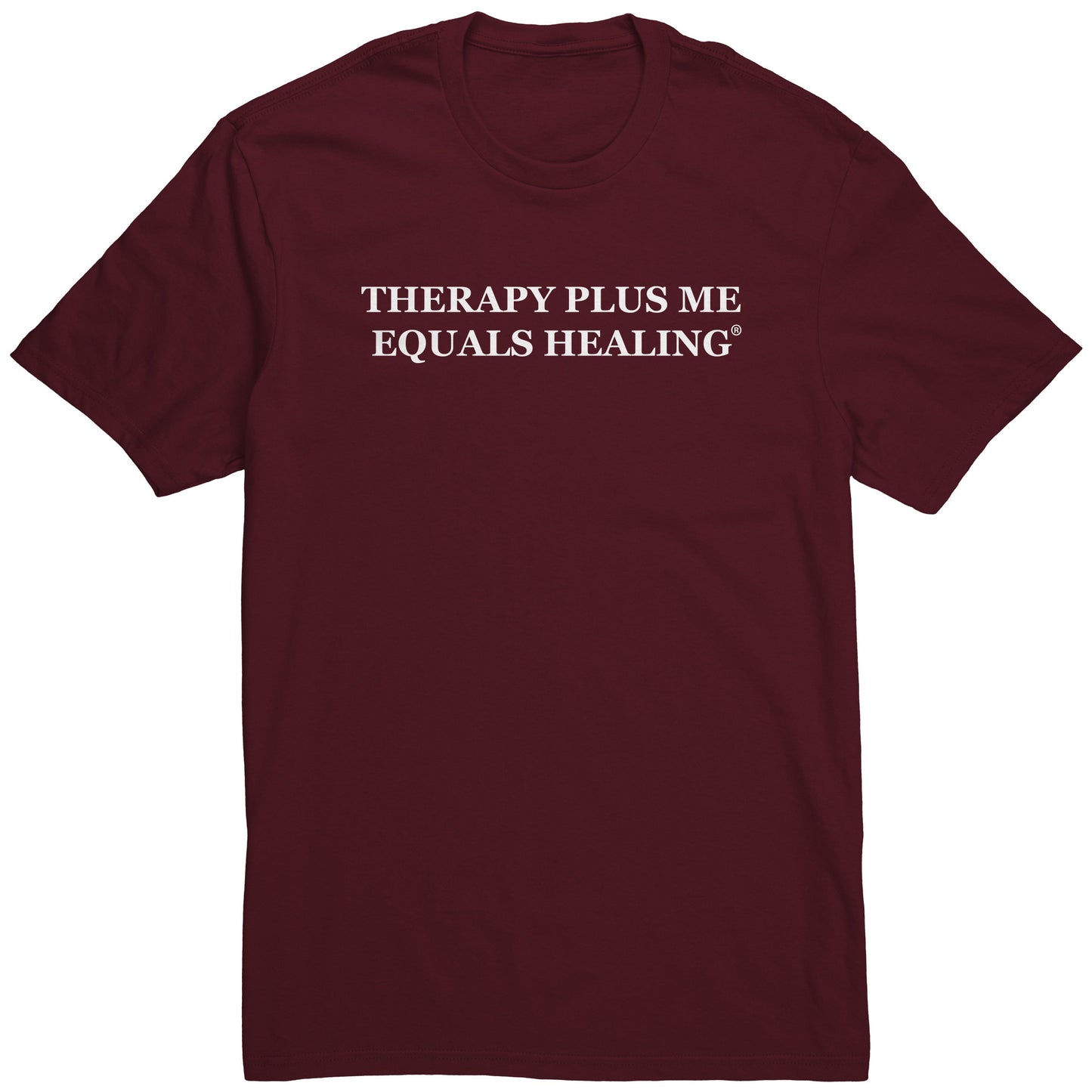 Therapy Plus Me Equals Healing (WORDS) Men's T-shirt