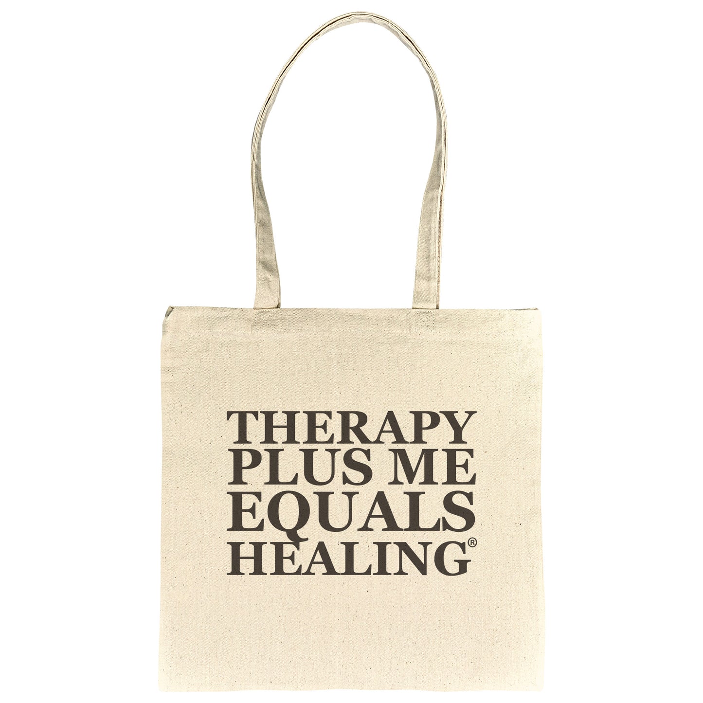Therapy Plus Me Equals Healing WORDS Tote Bag
