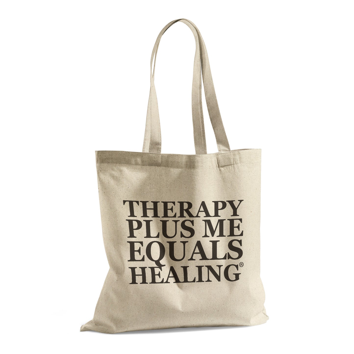 Therapy Plus Me Equals Healing WORDS Tote Bag