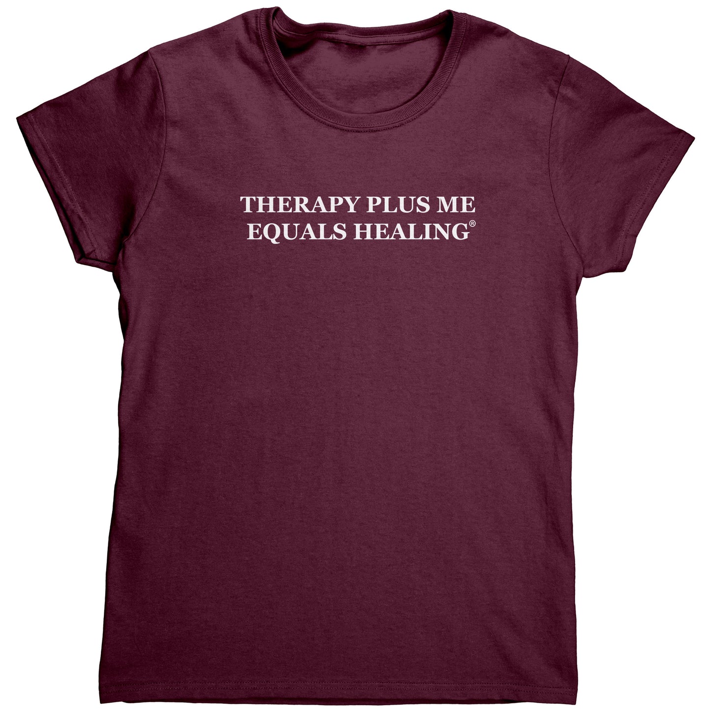 Therapy Plus Me Equals Healing (WORDS) Women's T-shirt